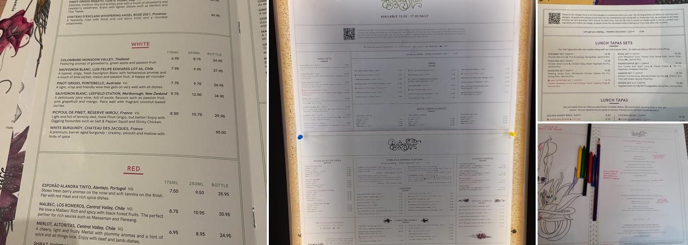 Giggling Squid - Norwich Menu