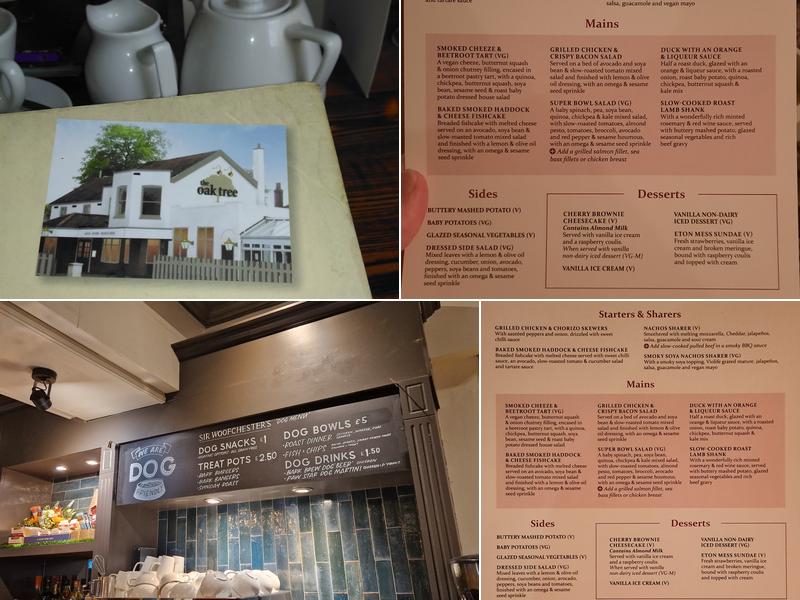 Oak Tree Norwich Menu