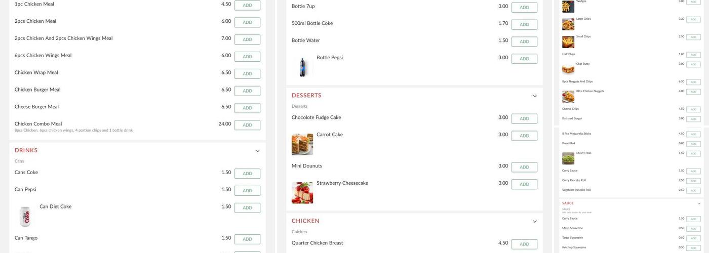 Boundary fish bar Menu