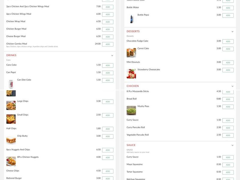 Boundary fish bar Menu