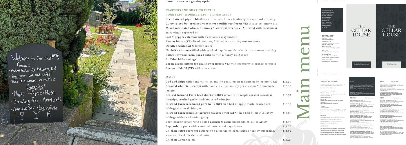 The Cellar House Menu