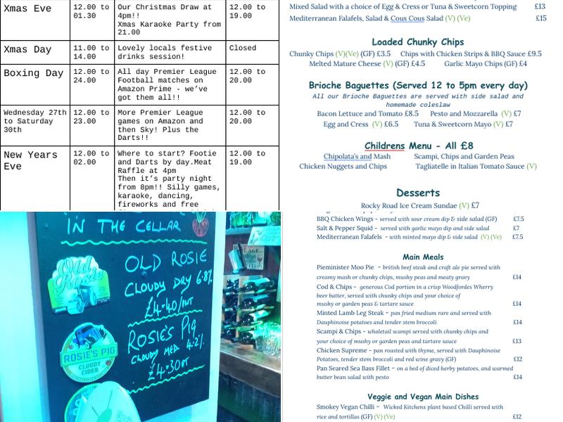 The Rivergarden Menu