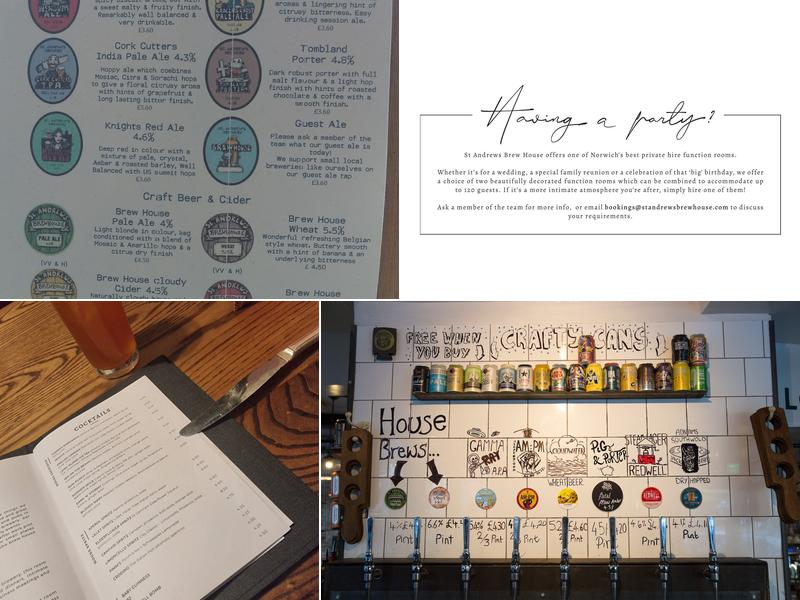 St Andrews Brew House Menu