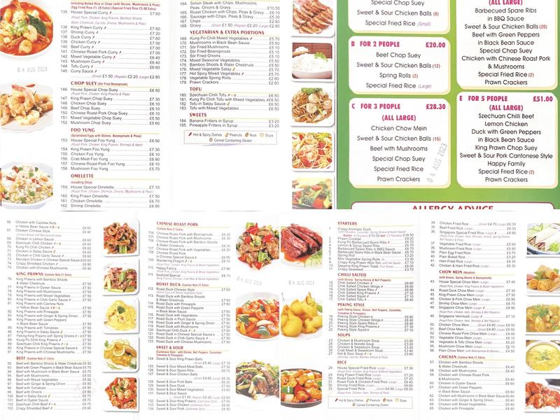 Ken Tong Menu