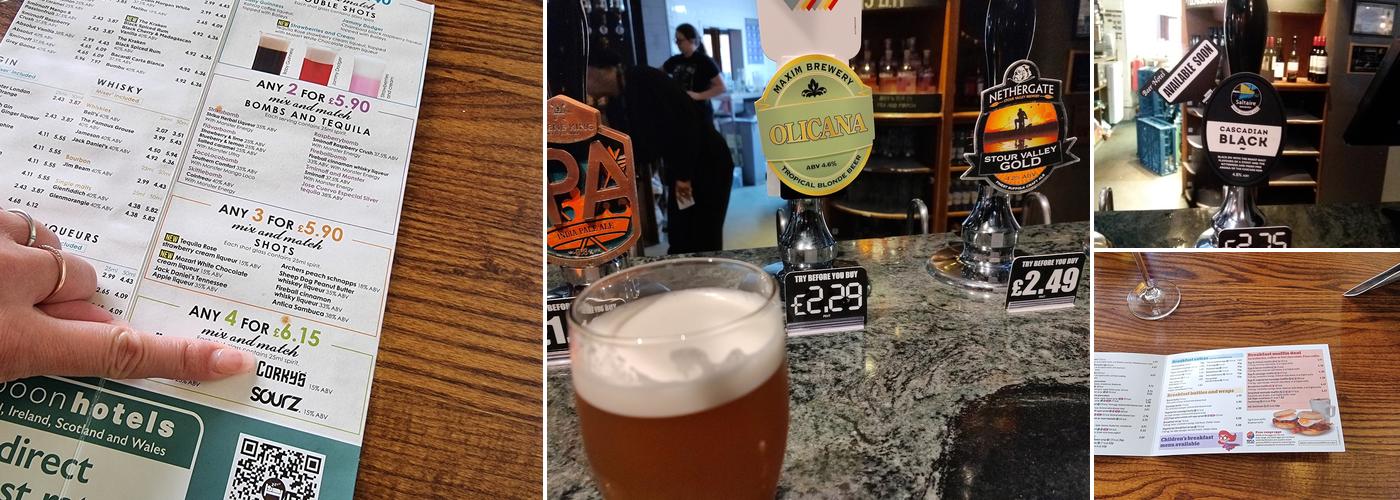 The Glass House - JD Wetherspoon Menu