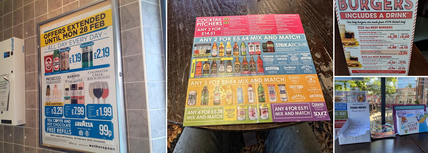 The Queen of Iceni - JD Wetherspoon Menu