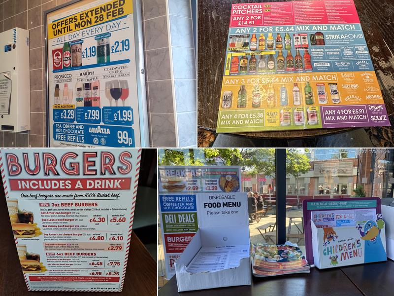 The Queen of Iceni - JD Wetherspoon Menu