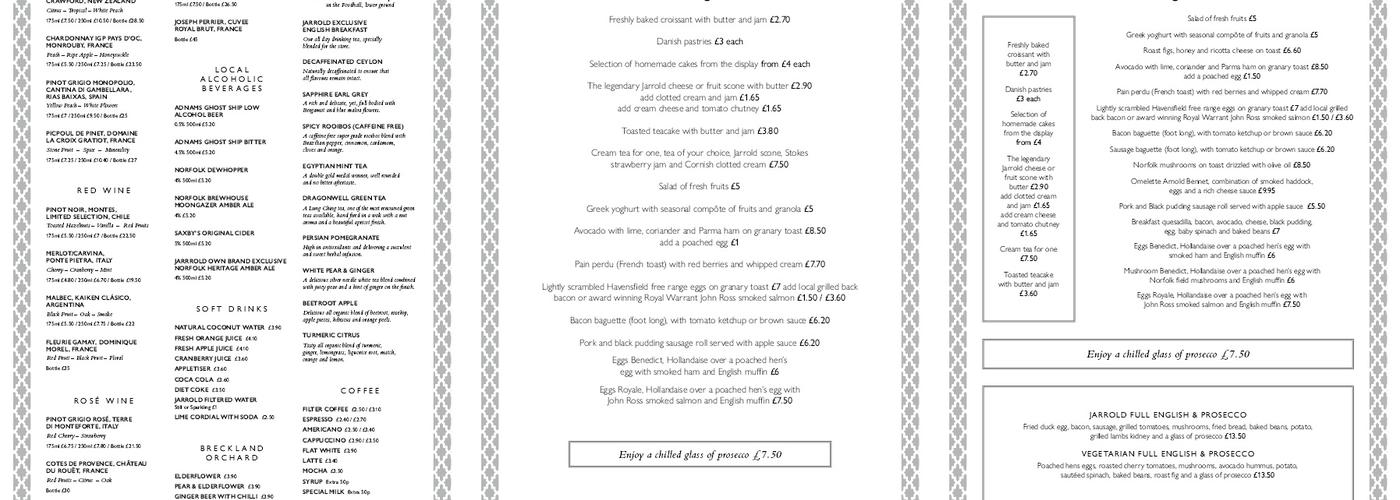 Benji's Restaurant Menu