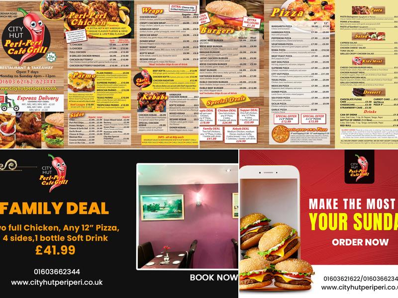City Hut Peri Peri Menu