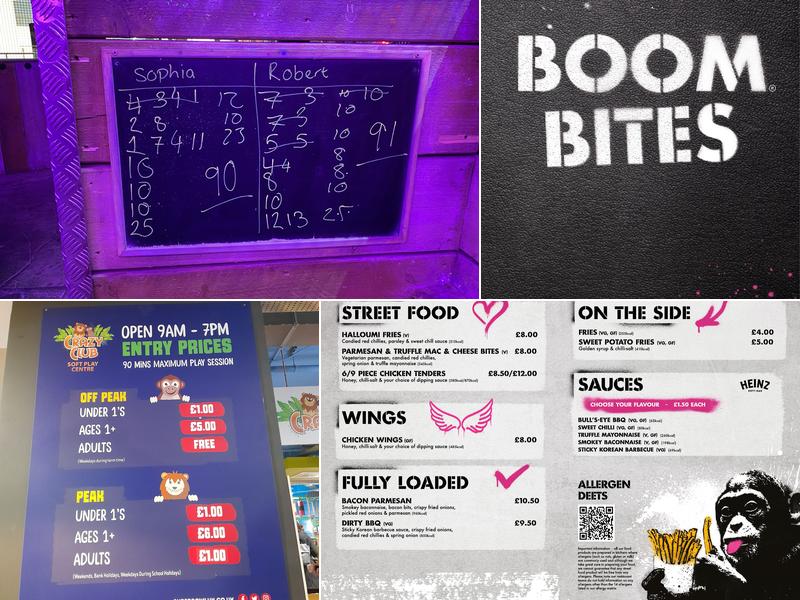 Boom Battle Bar Norwich Menu