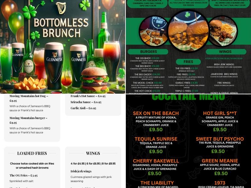 The Bun Exchange Menu