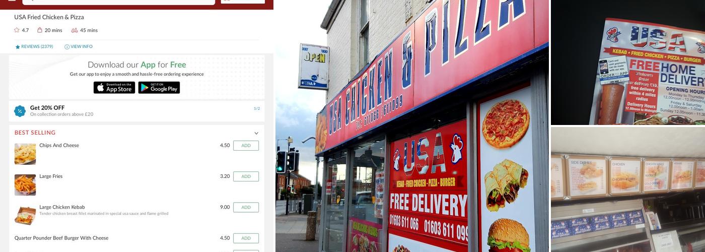 USA Chicken & Pizza Menu