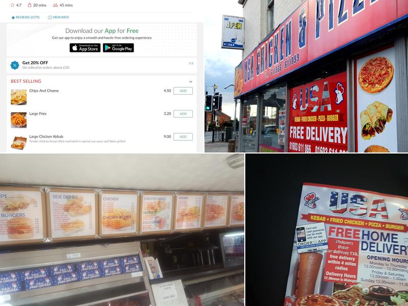 USA Chicken & Pizza Menu