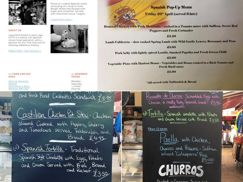 Churros For The People Menu