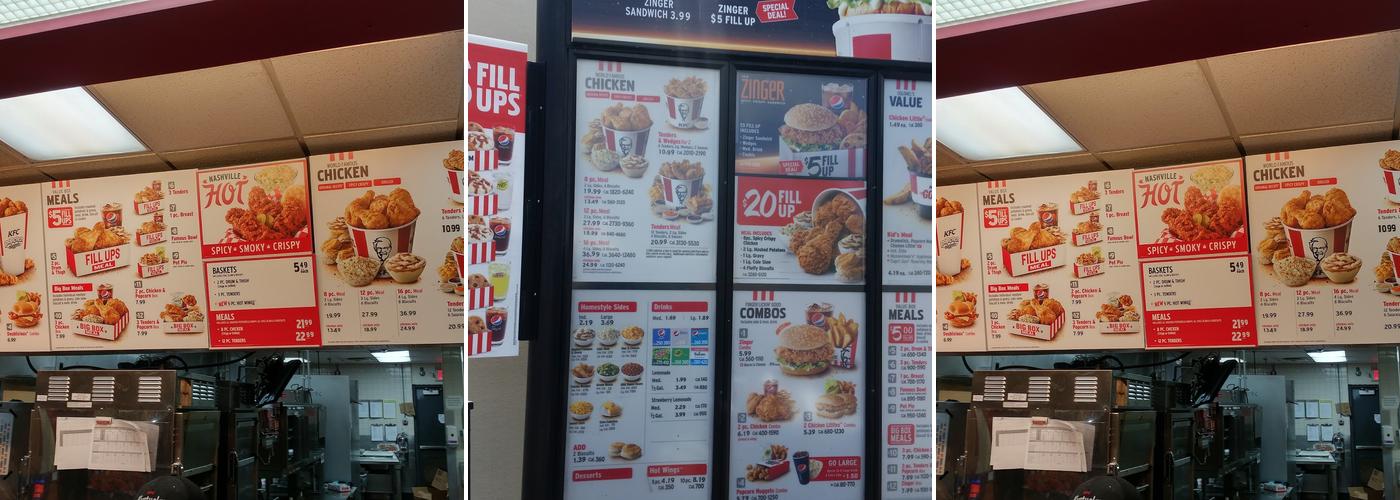 KFC Menu