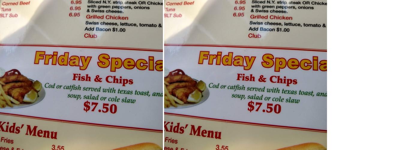 Denny's Gin Mill Menu