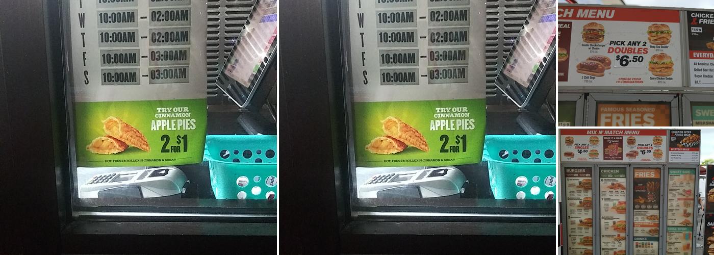 Checkers Menu