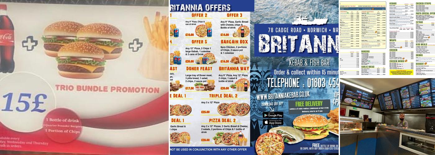 Britannia Menu