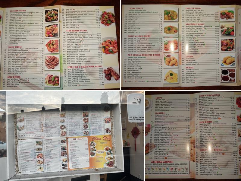 China Star Menu