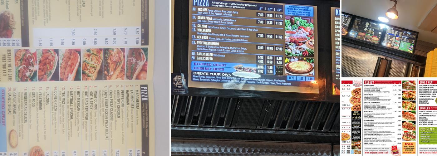 Enjoy Eat kebab Menu