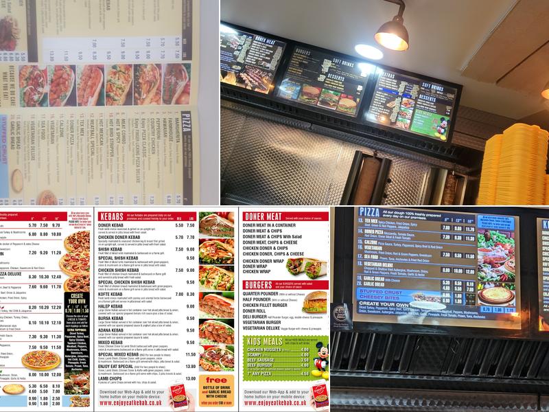 Enjoy Eat kebab Menu