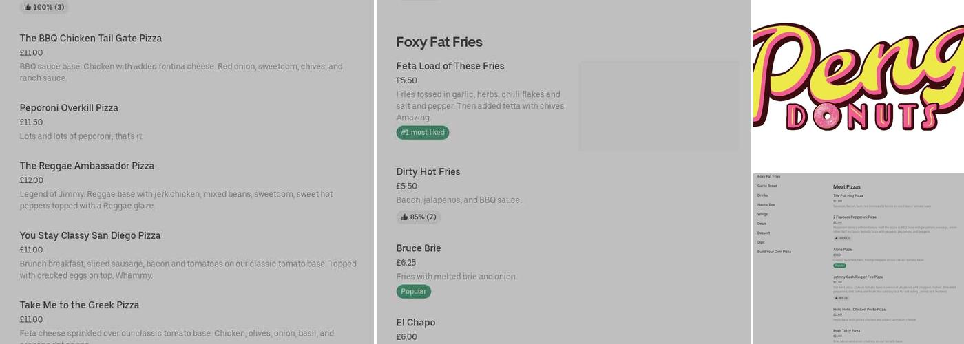 Fat Fox Pizza Den Menu