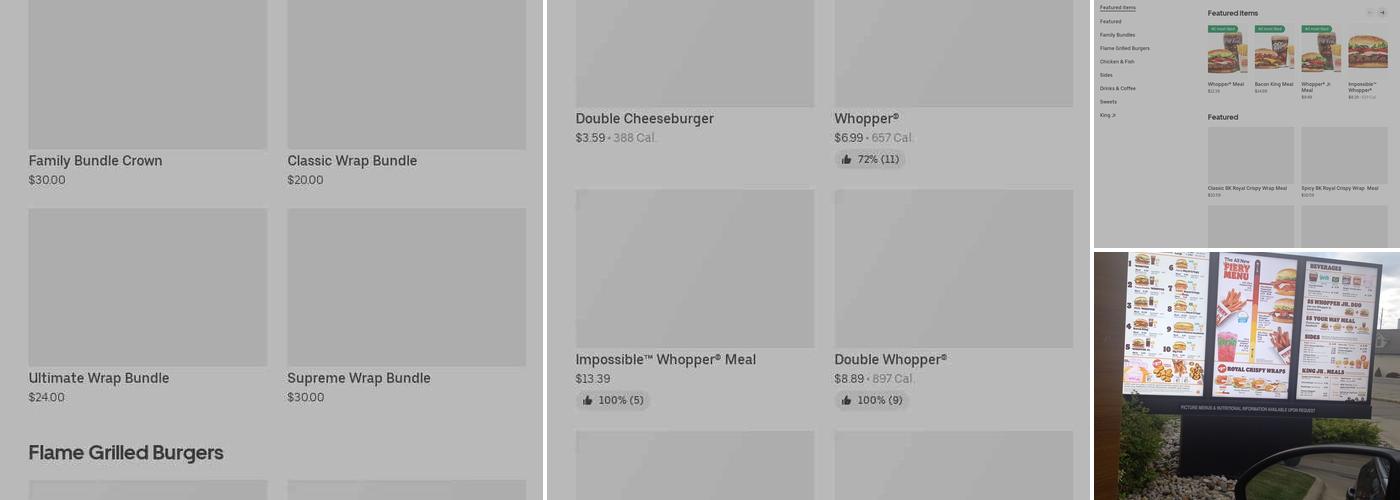 Burger King Menu