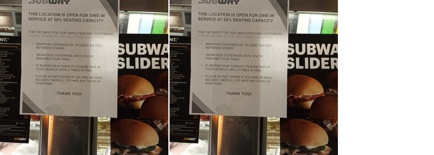 Subway Menu
