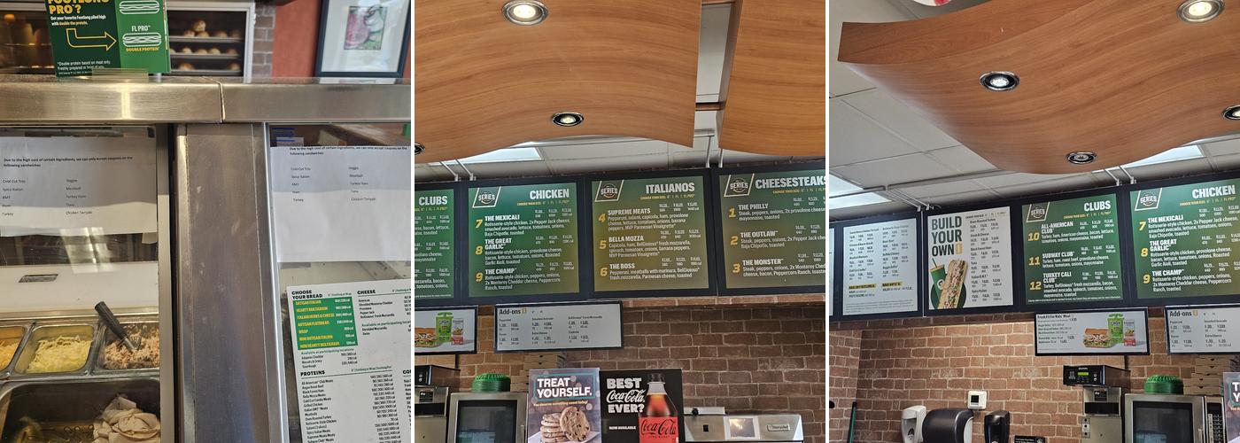 Subway Menu
