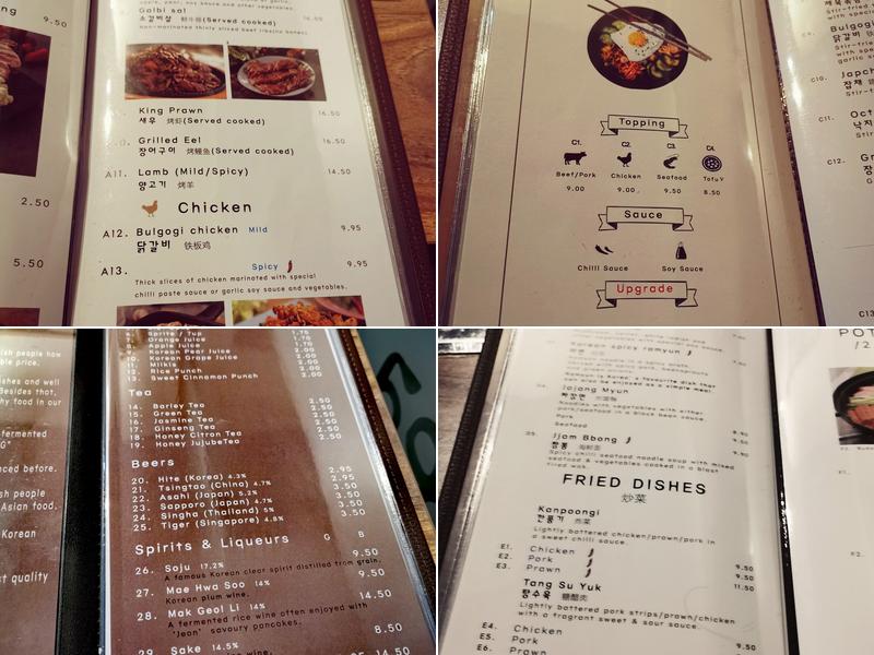 Korea House Restaurant Menu