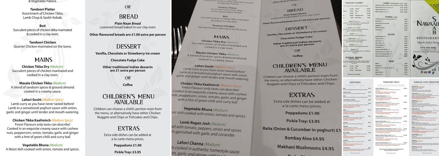 Nawaab Saab Menu