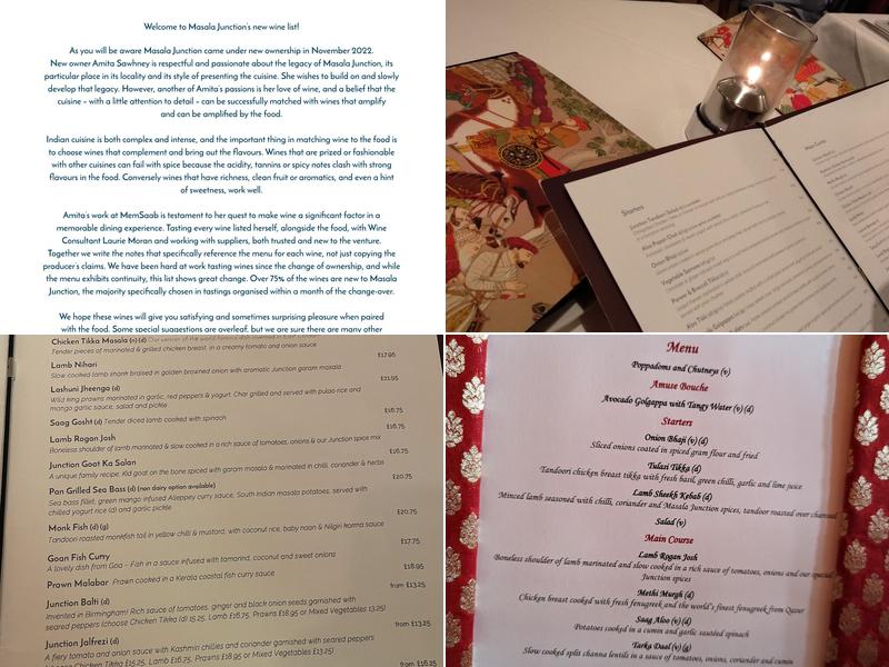 Masala Junction Restaurant Menu