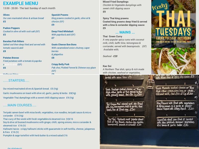 The Woodlark Inn Menu