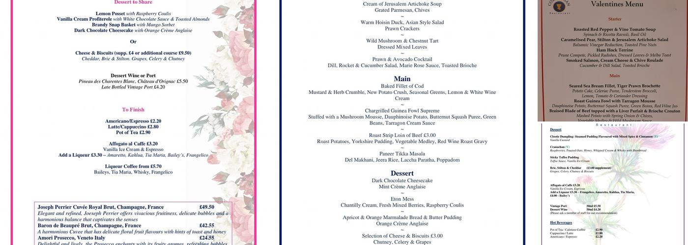 Corinthian Restaurant Menu