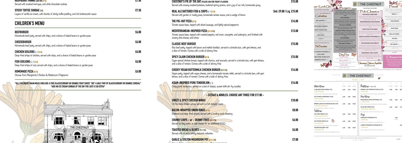 The Chestnut Menu