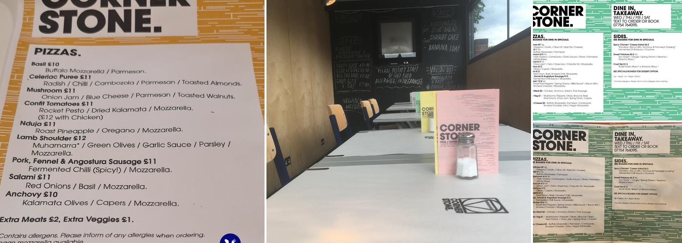 Corner Stone Pizza Menu