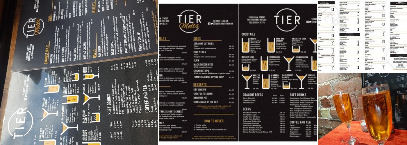 TIER Nottingham Menu