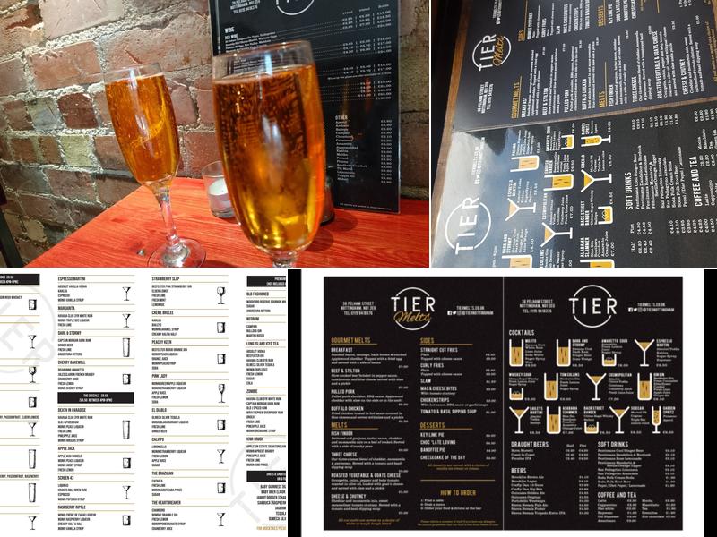 TIER Nottingham Menu