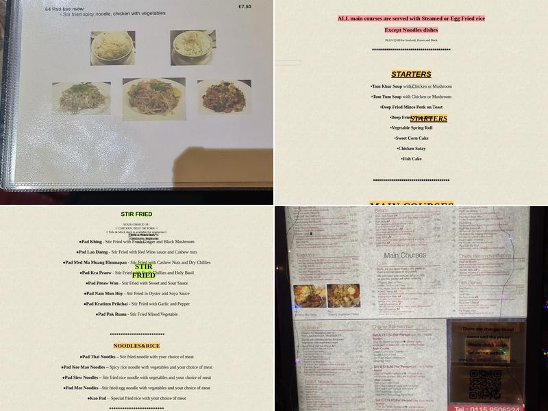Chai Yo Thai Menu