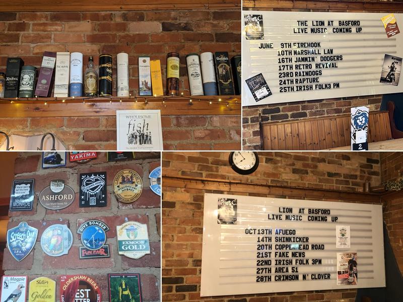 The Lion At Basford Menu