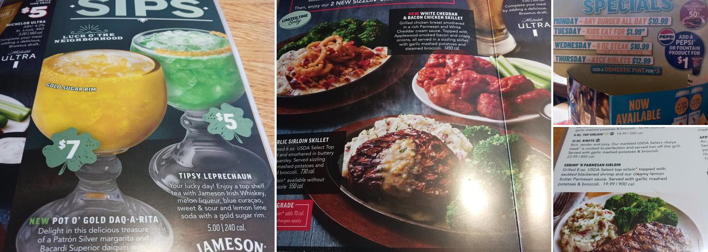 Applebee's Grill + Bar Menu
