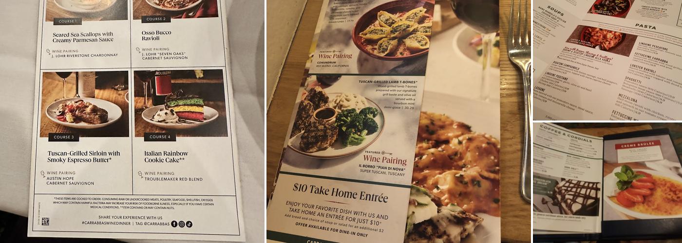 Carrabba's Italian Grill Menu