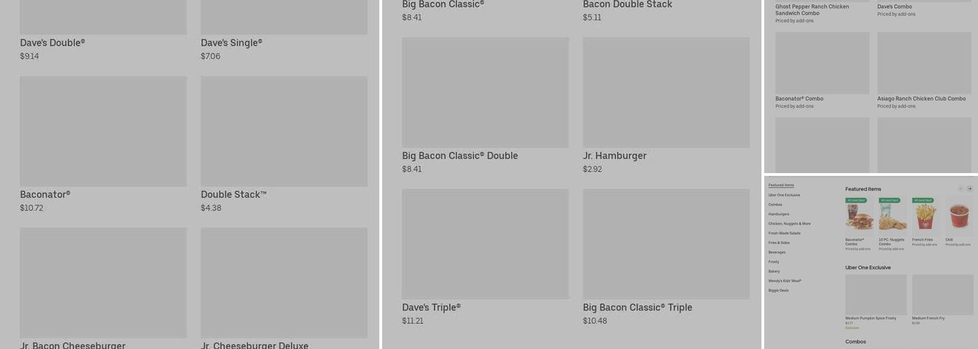Wendy's Menu