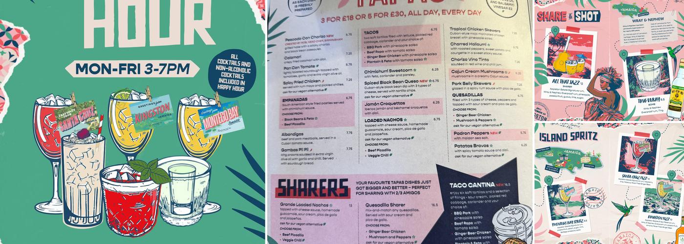 Revolución de Cuba Nottingham Menu