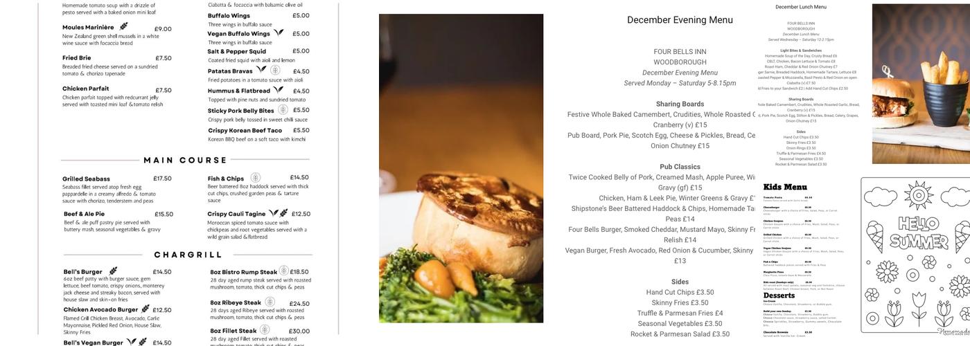 Four Bells Inn Menu