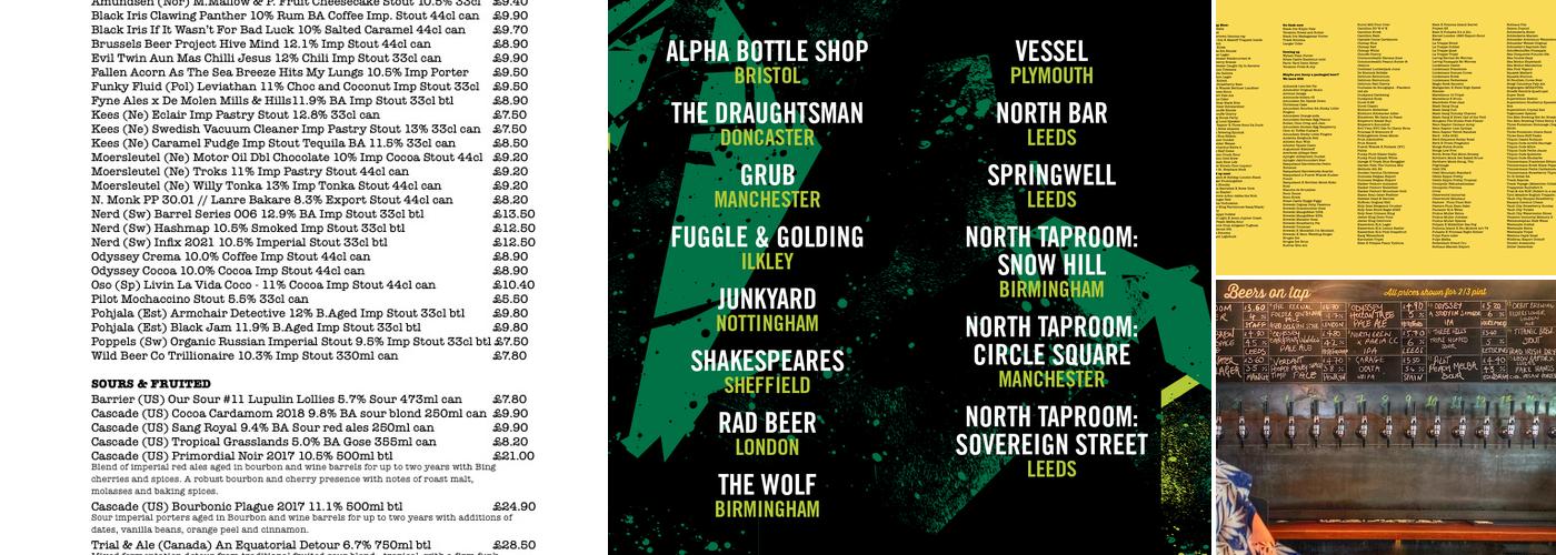 Junkyard Bottle Shop & Pour House Menu