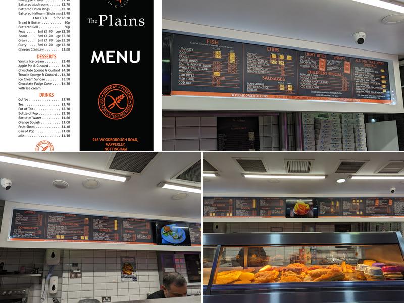 Plains Fish Bar Menu