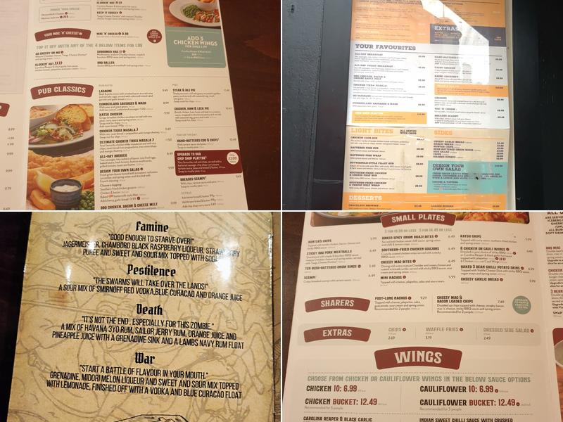 Pit & Pendulum Menu