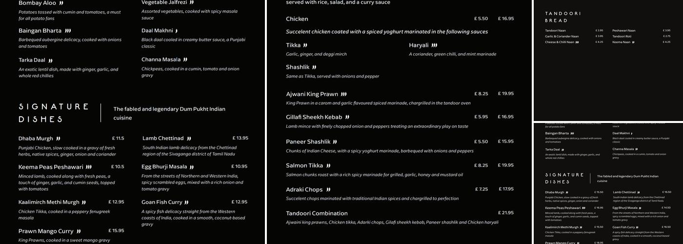 4550 Miles From Delhi Menu