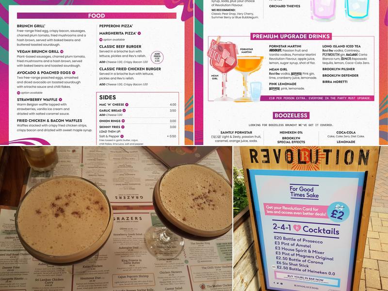 Revolution Nottingham - Cornerhouse Menu